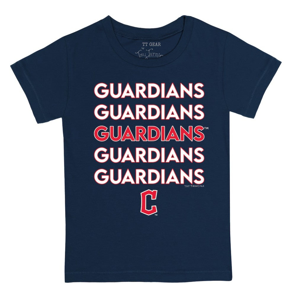 Cleveland Guardians Tiny Turnip Youth Stacked T-Shirt Near Me