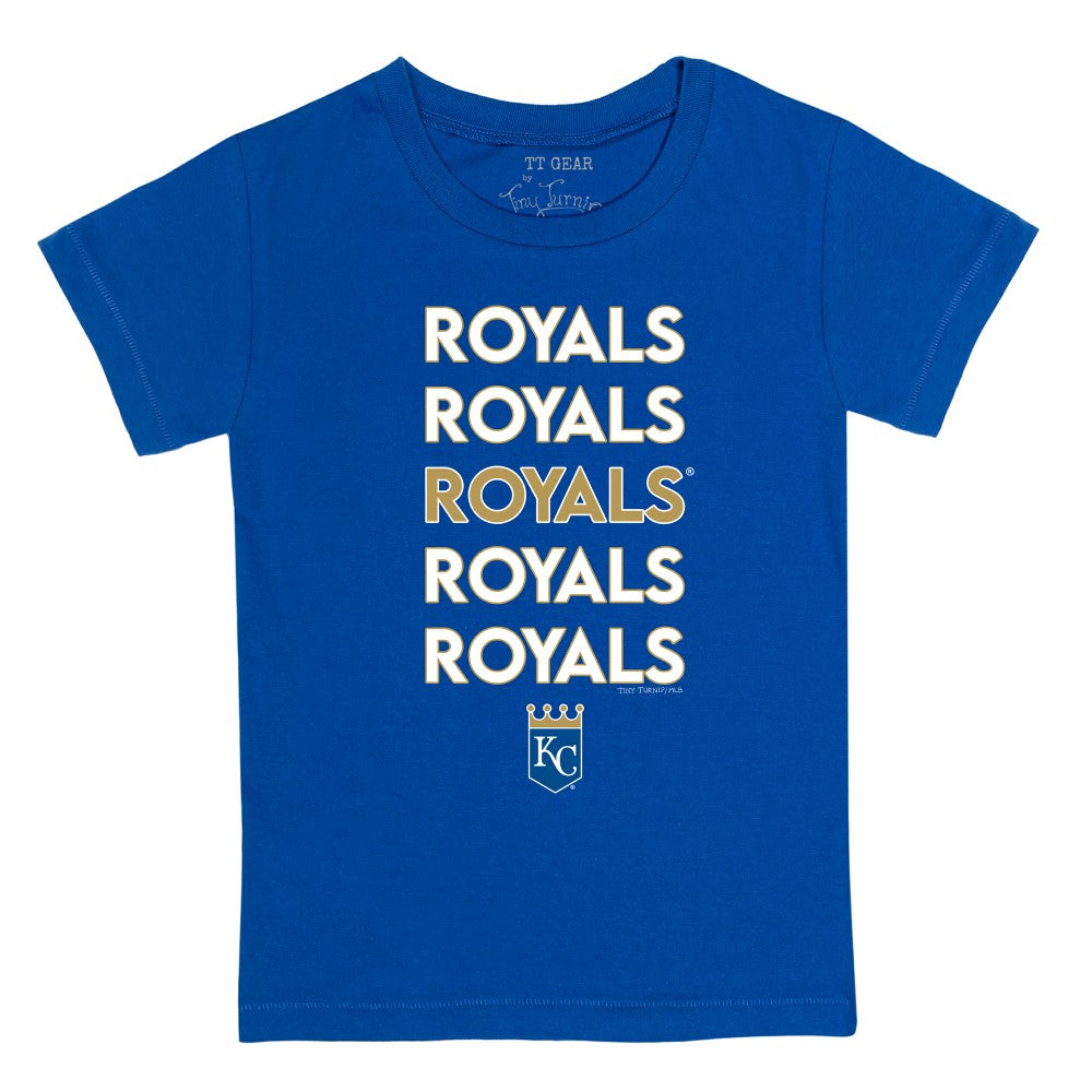 Kansas City Royals Tiny Turnip Youth Stacked T-Shirt Near Me
