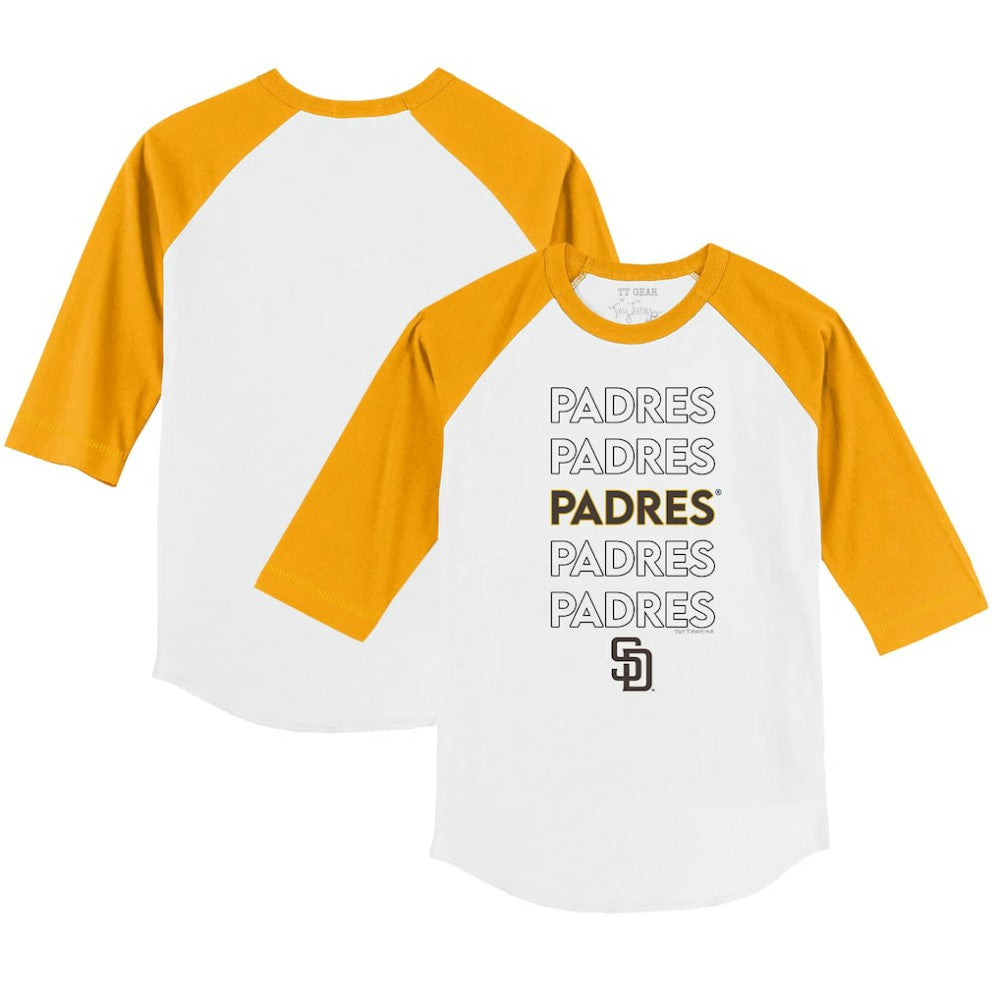 San Diego Padres Tiny Turnip Youth Stacked 3/4-Sleeve Raglan T-Shirt Online