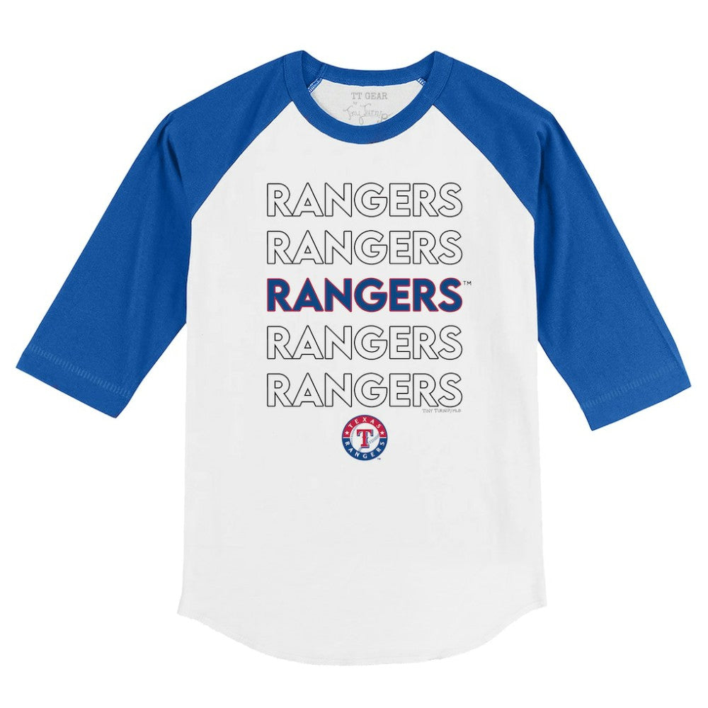 Texas Rangers Tiny Turnip Youth Stacked 3/4-Sleeve Raglan T-Shirt for sale
