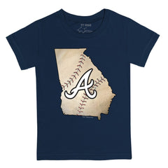 Atlanta Braves Tiny Turnip Youth State Outline T-Shirt Sale