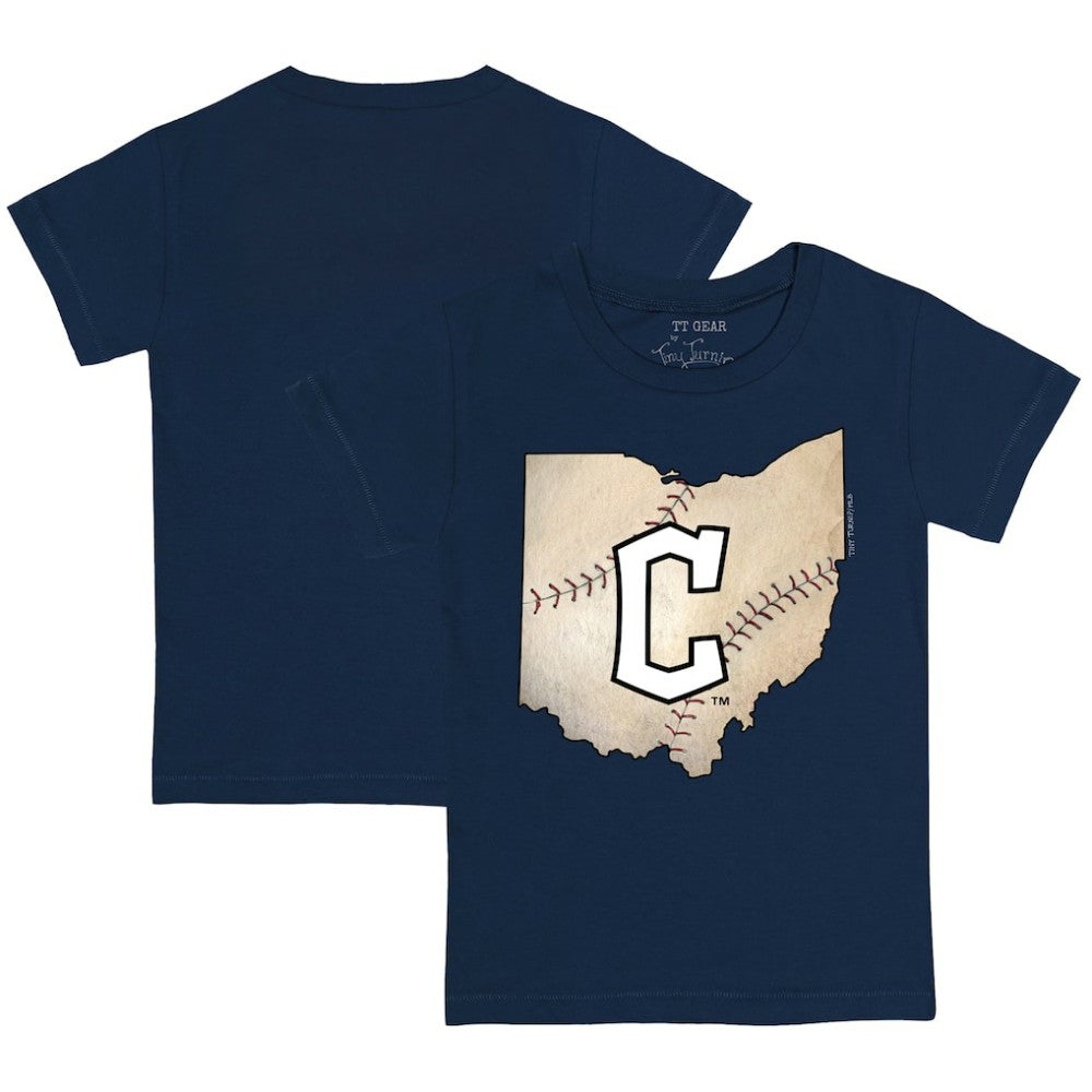 Cleveland Guardians Tiny Turnip Youth State Outline T-Shirt Clearance