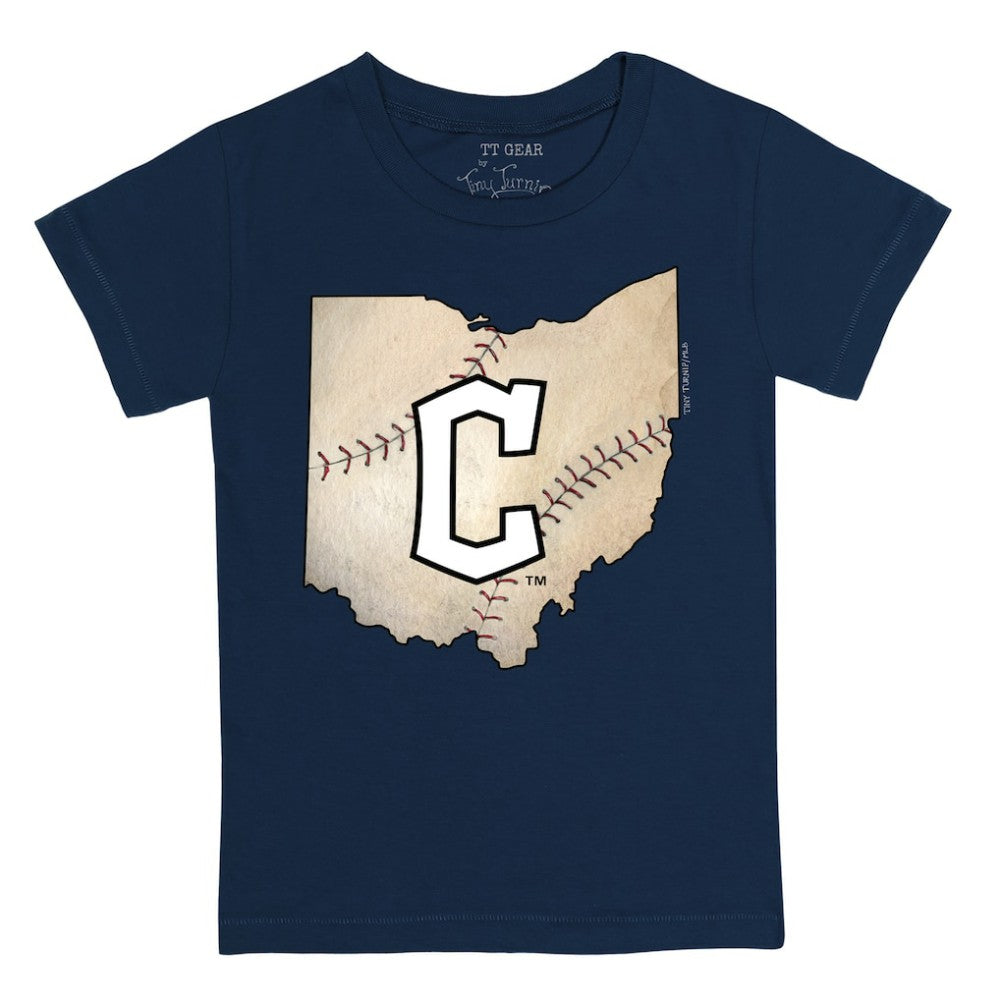 Cleveland Guardians Tiny Turnip Youth State Outline T-Shirt Clearance