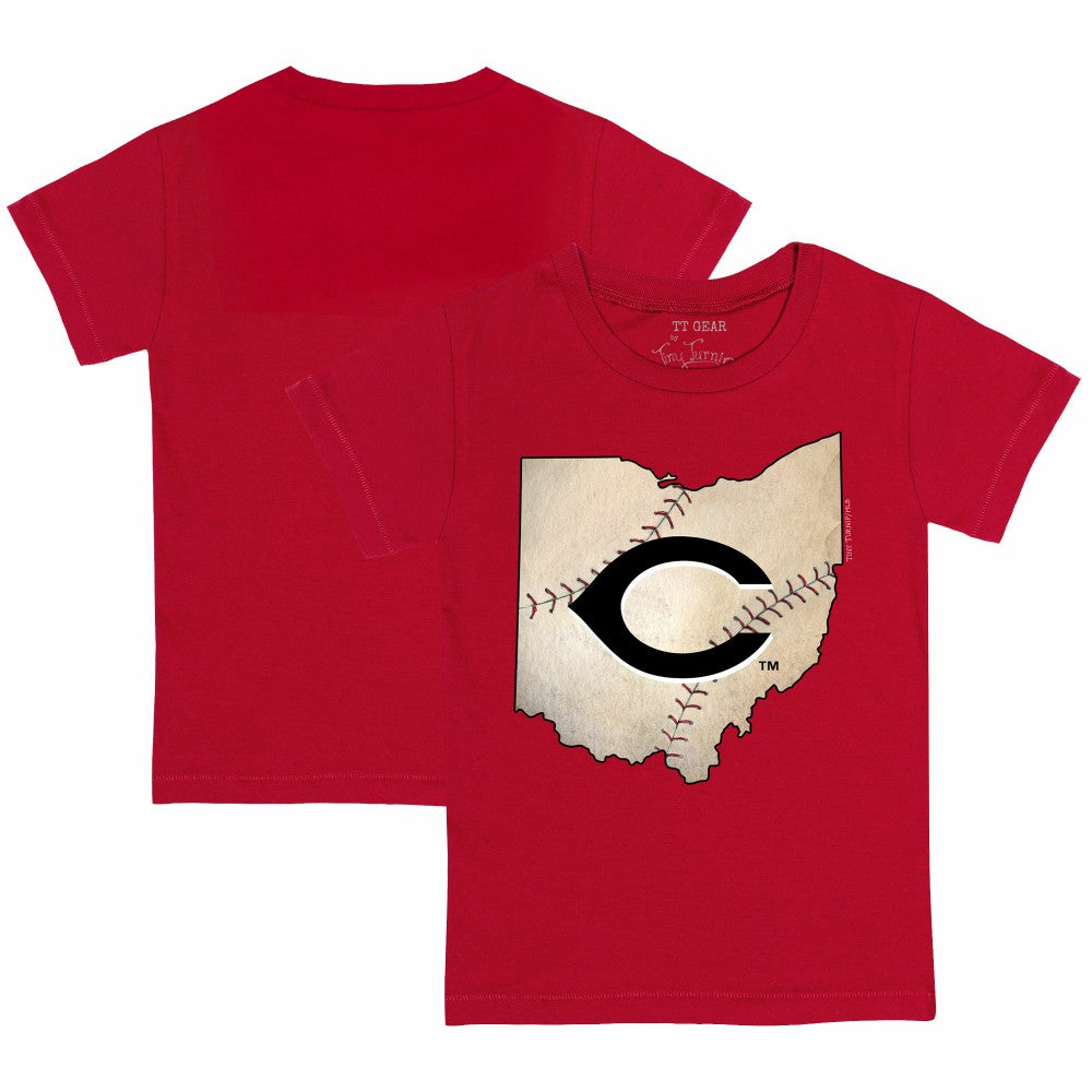 Cincinnati Reds Tiny Turnip Youth State Outline T-Shirt Sale