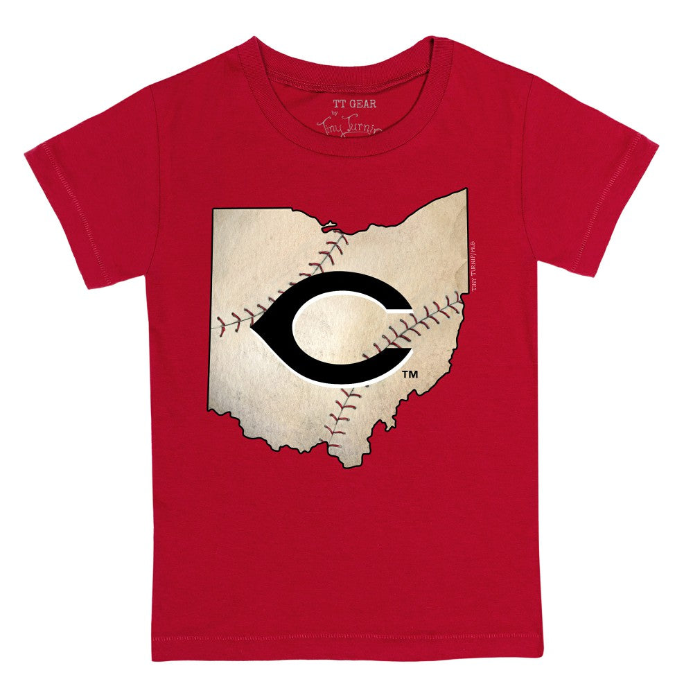 Cincinnati Reds Tiny Turnip Youth State Outline T-Shirt Sale