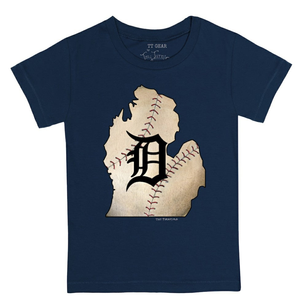 Detroit Tigers Tiny Turnip Youth State Outline T-Shirt Sale