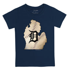 Detroit Tigers Tiny Turnip Youth State Outline T-Shirt Sale