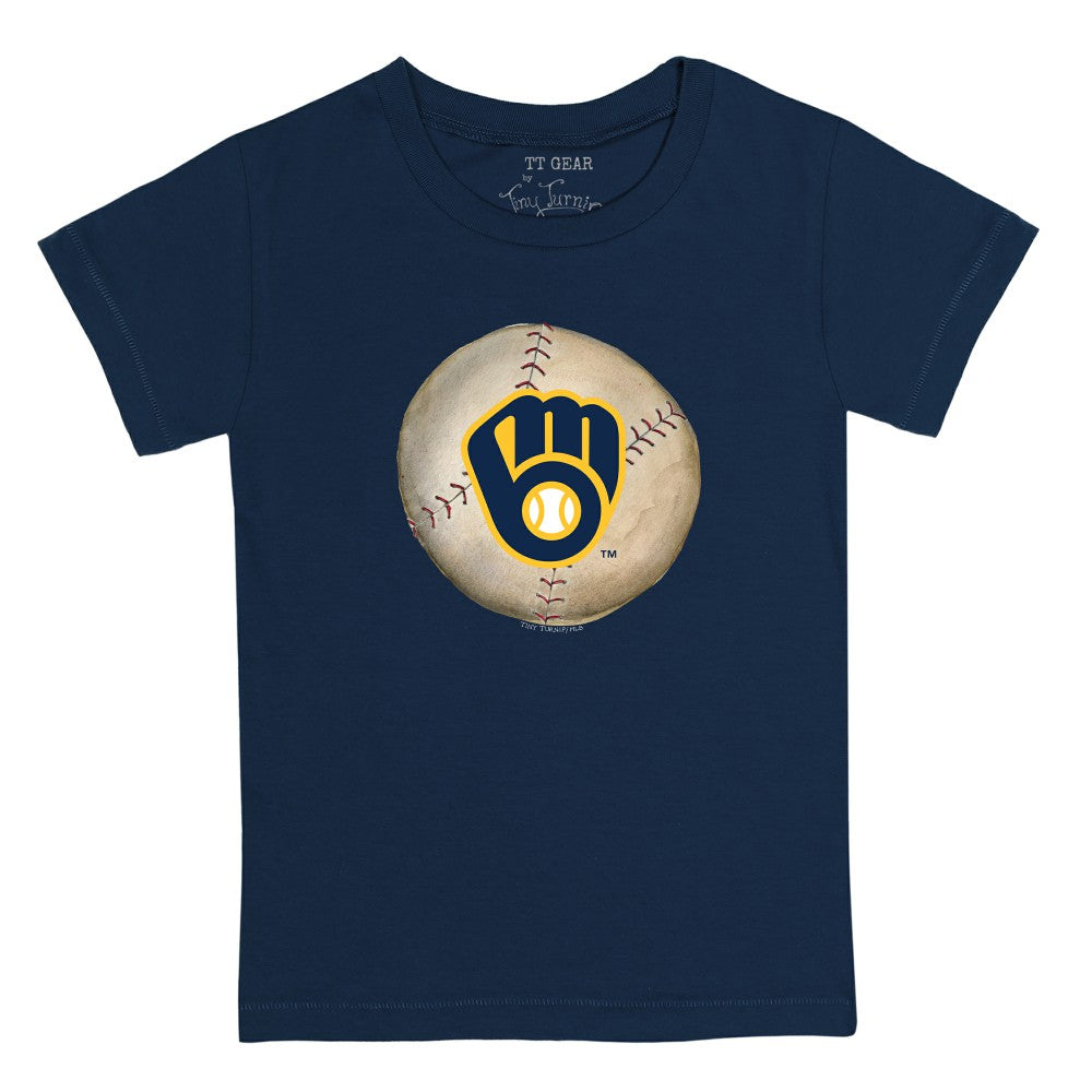 Milwaukee Brewers Tiny Turnip Youth Stitched Baseball T-Shirt Lifestyle
