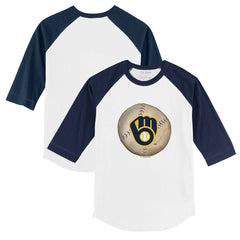 Milwaukee Brewers Tiny Turnip Youth Stitched Baseball 3/4-Sleeve Raglan T-Shirt On Sale