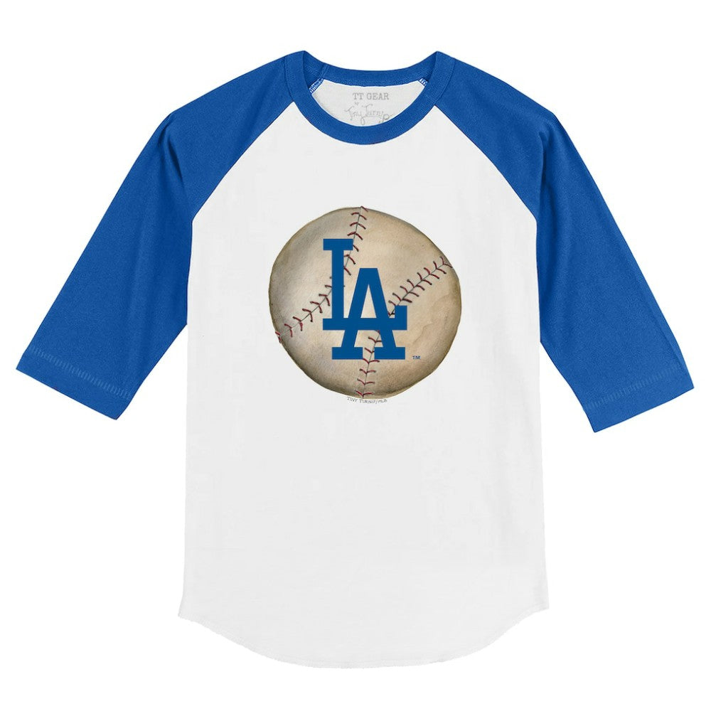 Los Angeles Dodgers Tiny Turnip Youth Stitched Baseball 3/4-Sleeve Raglan T-Shirt Lifestyle