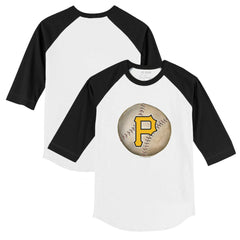 Pittsburgh Pirates Tiny Turnip Youth Stitched Baseball 3/4-Sleeve Raglan T-Shirt Clearance