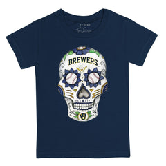 Milwaukee Brewers Tiny Turnip Youth Sugar Skull T-Shirt Lifestyle
