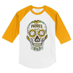 San Diego Padres Tiny Turnip Youth Sugar Skull 3/4-Sleeve Raglan T-Shirt On Sale