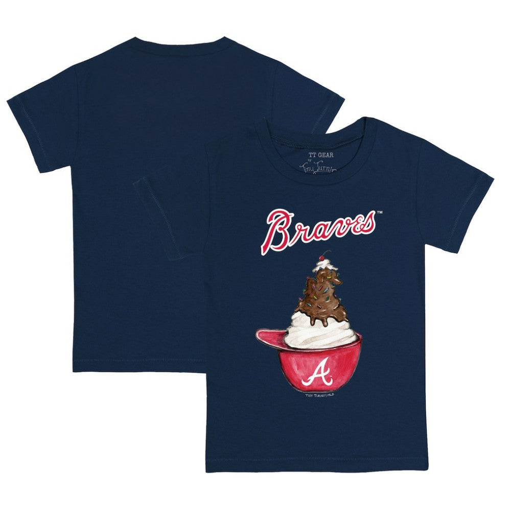 Atlanta Braves Tiny Turnip Youth Sundae Helmet T-Shirt Sale