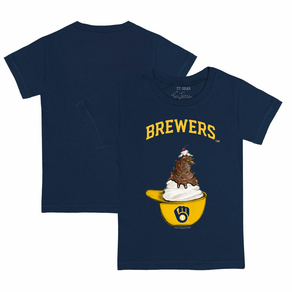 Milwaukee Brewers Tiny Turnip Youth Sundae Helmet T-Shirt for sale