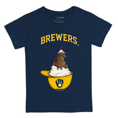 Milwaukee Brewers Tiny Turnip Youth Sundae Helmet T-Shirt for sale