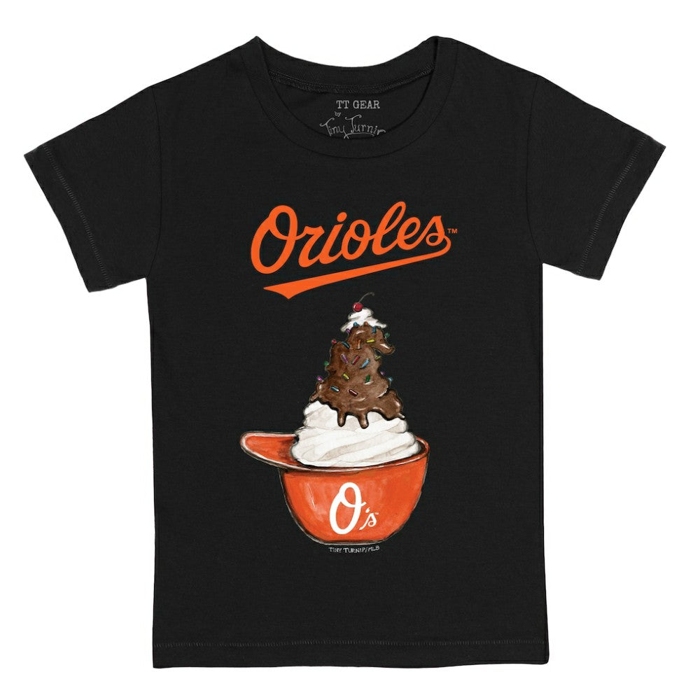 Baltimore Orioles Tiny Turnip Youth Sundae Helmet T-Shirt Near Me