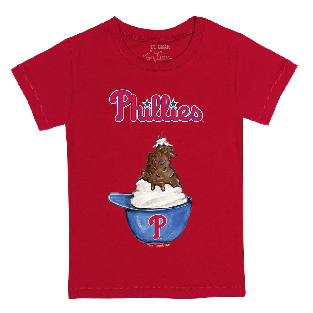 Philadelphia Phillies Tiny Turnip Youth Sundae Helmet T-Shirt Clearance