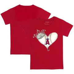 Los Angeles Angels Tiny Turnip Youth Tiara Heart T-Shirt On Sale