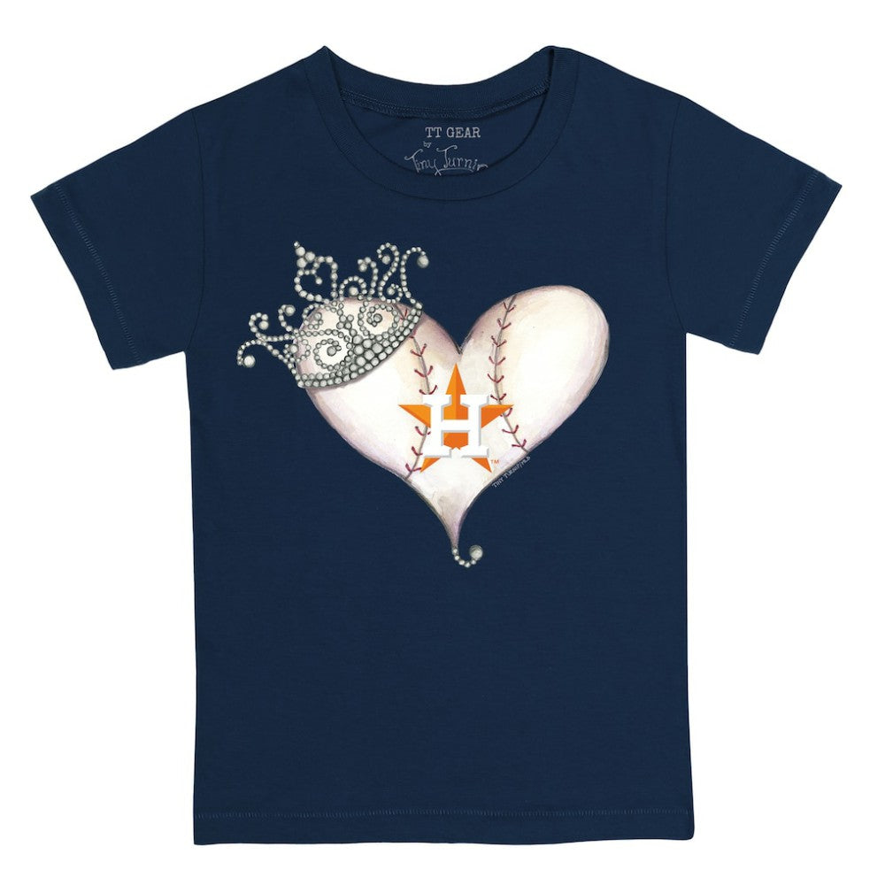 Houston Astros Tiny Turnip Youth Tiara Heart T-Shirt Near Me