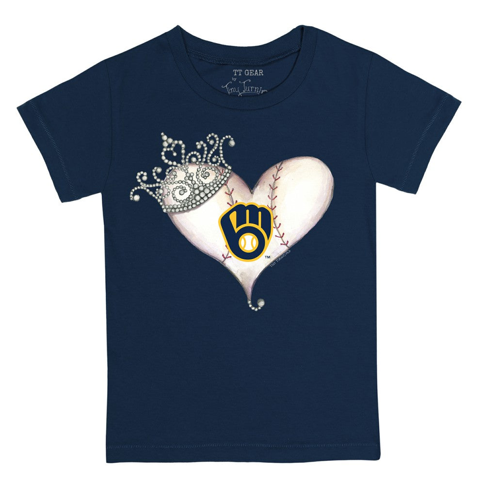 Milwaukee Brewers Tiny Turnip Youth Tiara Heart T-Shirt Near Me
