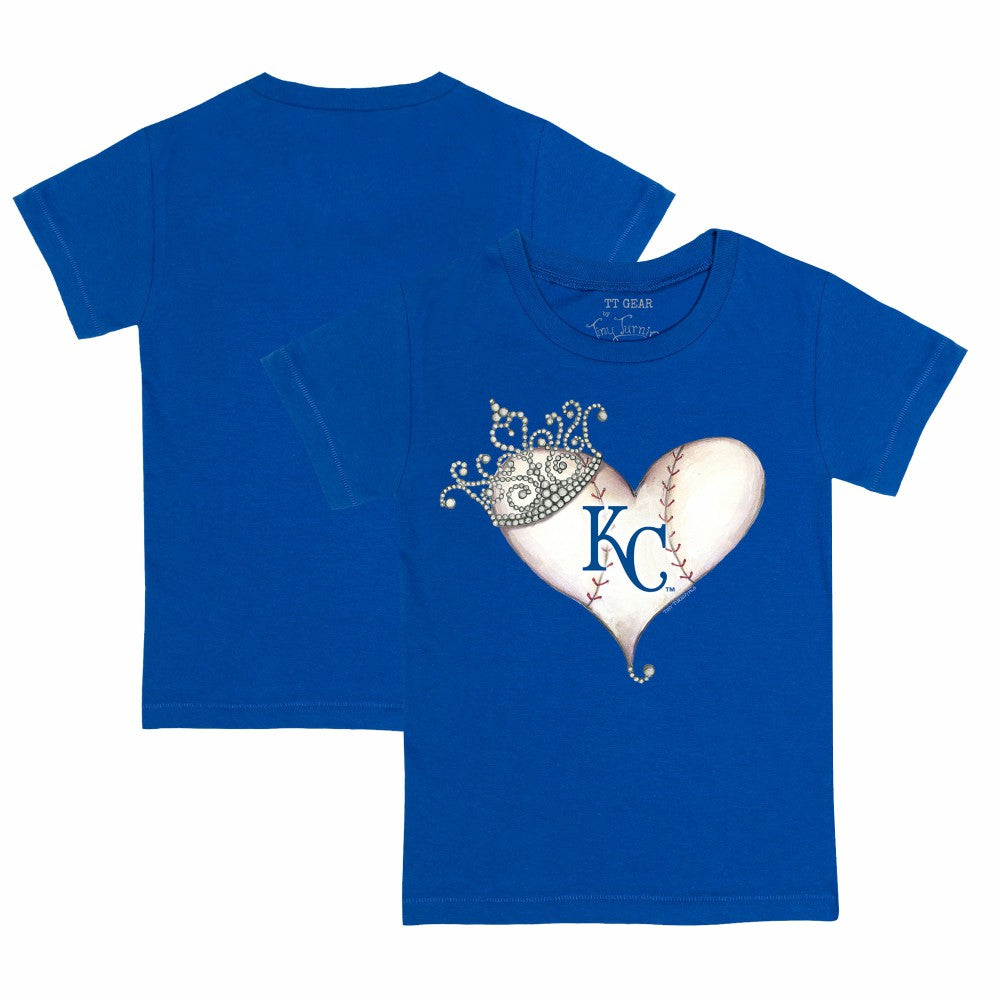 Kansas City Royals Tiny Turnip Youth Tiara Heart T-Shirt Online