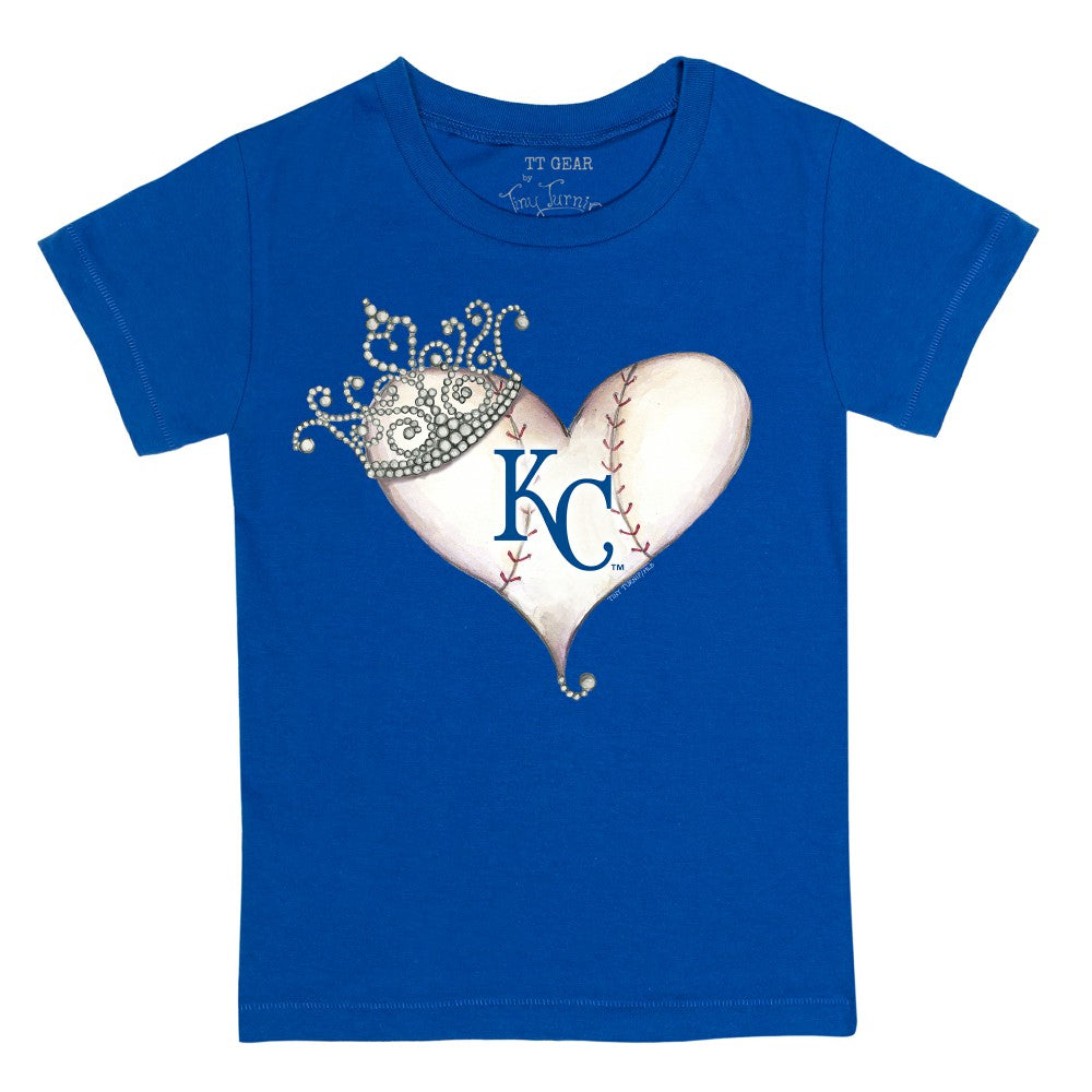 Kansas City Royals Tiny Turnip Youth Tiara Heart T-Shirt Online