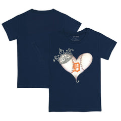 Detroit Tigers Tiny Turnip Youth Tiara Heart T-Shirt Lifestyle