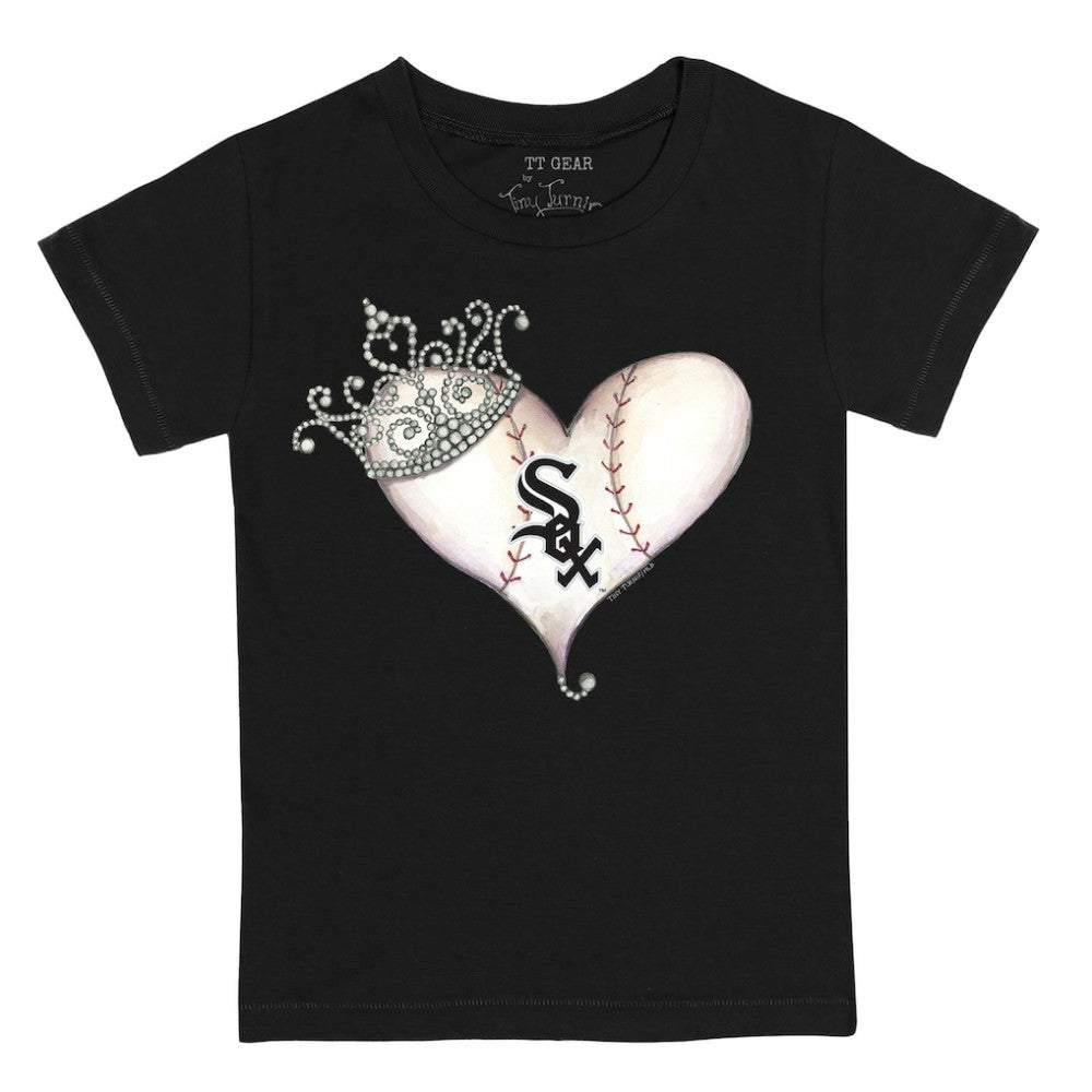 Chicago White Sox Tiny Turnip Youth Tiara Heart T-Shirt for sale
