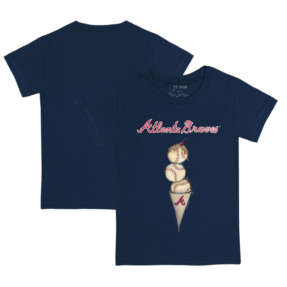 Atlanta Braves Tiny Turnip Youth Triple Scoop T-Shirt Near Me
