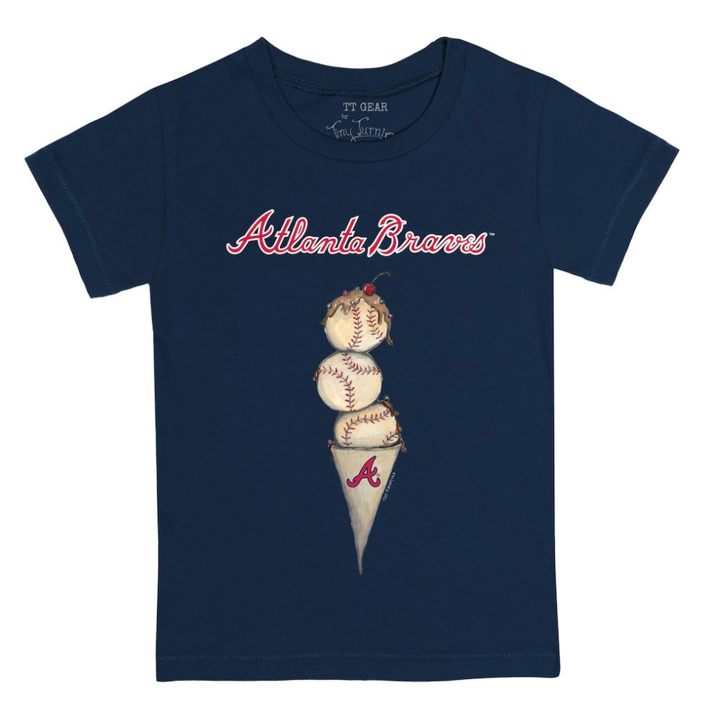 Atlanta Braves Tiny Turnip Youth Triple Scoop T-Shirt Near Me