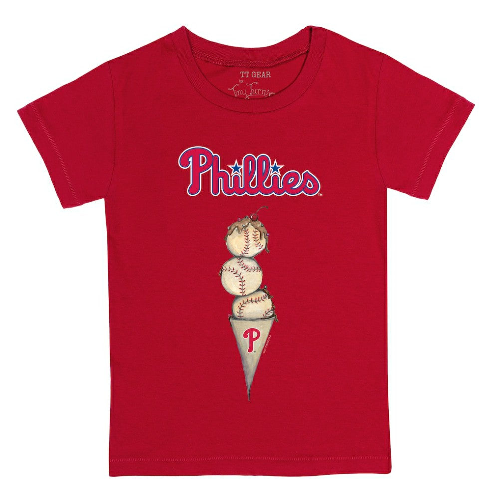Philadelphia Phillies Tiny Turnip Youth Triple Scoop T-Shirt Clearance