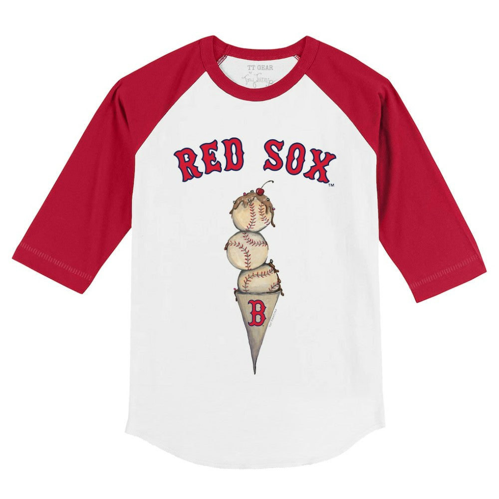 Boston Red Sox Tiny Turnip Youth Triple Scoop 3/4-Sleeve Raglan T-Shirt Near Me