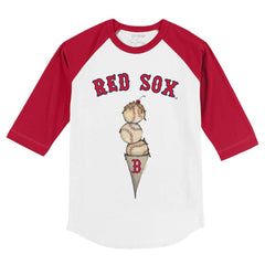 Boston Red Sox Tiny Turnip Youth Triple Scoop 3/4-Sleeve Raglan T-Shirt Near Me