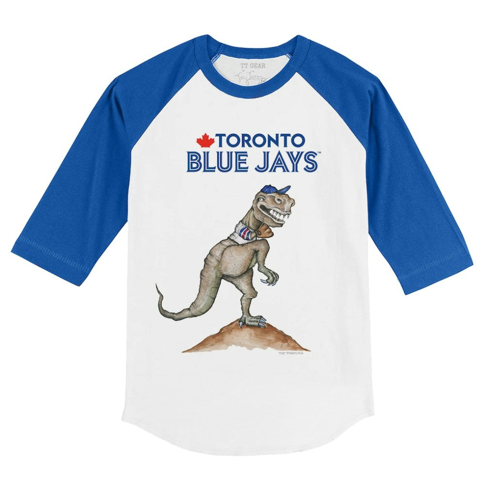 Toronto Blue Jays Tiny Turnip Youth TT Rex 3/4-Sleeve Raglan T-Shirt Near Me