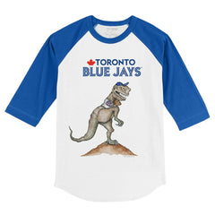 Toronto Blue Jays Tiny Turnip Youth TT Rex 3/4-Sleeve Raglan T-Shirt Near Me
