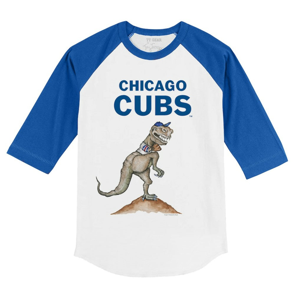 Chicago Cubs Tiny Turnip Youth TT Rex 3/4-Sleeve Raglan T-Shirt discount