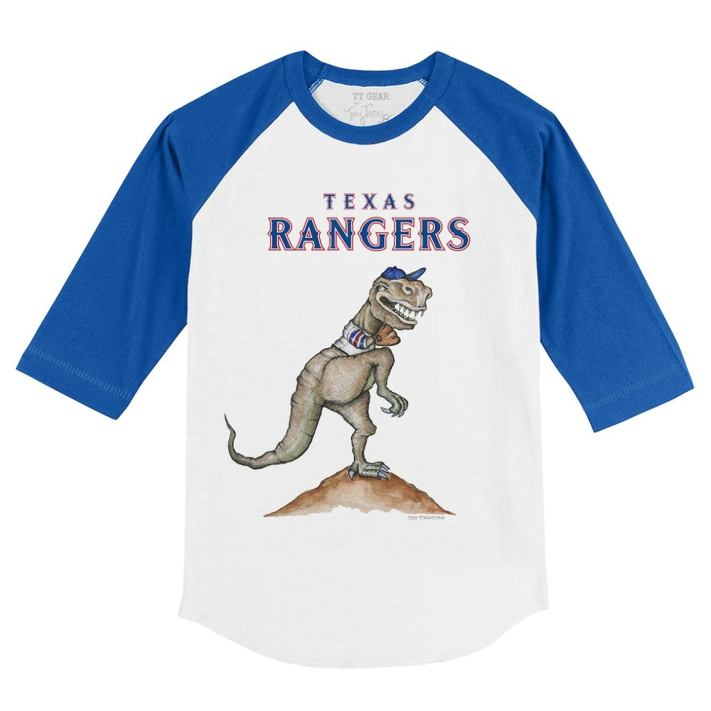 Texas Rangers Tiny Turnip Youth TT Rex 3/4-Sleeve Raglan T-Shirt Sale