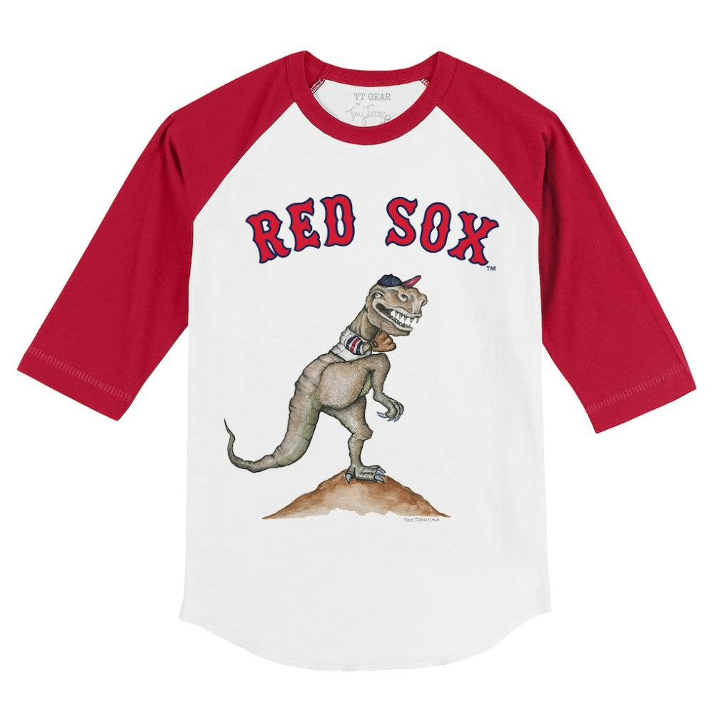Boston Red Sox Tiny Turnip Youth TT Rex 3/4-Sleeve Raglan T-Shirt discount