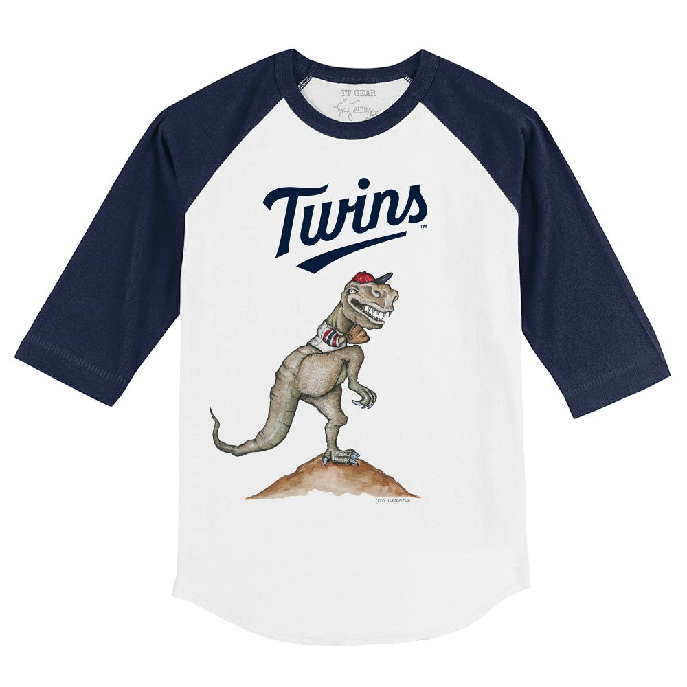 Minnesota Twins Tiny Turnip Youth TT Rex 3/4-Sleeve Raglan T-Shirt for sale