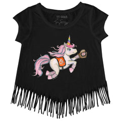 Baltimore Orioles Tiny Turnip Girls Youth Unicorn Fringe T-Shirt Lifestyle