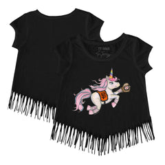 San Francisco Giants Tiny Turnip Girls Youth Unicorn Fringe T-Shirt Clearance