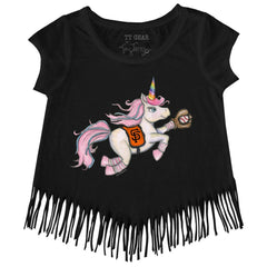 San Francisco Giants Tiny Turnip Girls Youth Unicorn Fringe T-Shirt Clearance