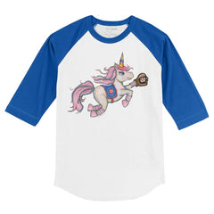 Chicago Cubs Tiny Turnip Youth Unicorn 3/4-Sleeve Raglan T-Shirt On Sale