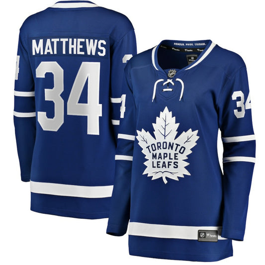 Auston Matthews Toronto Maple Leafs Fanatics Women's Home Breakaway Jersey - Blue | NHL Jerseys