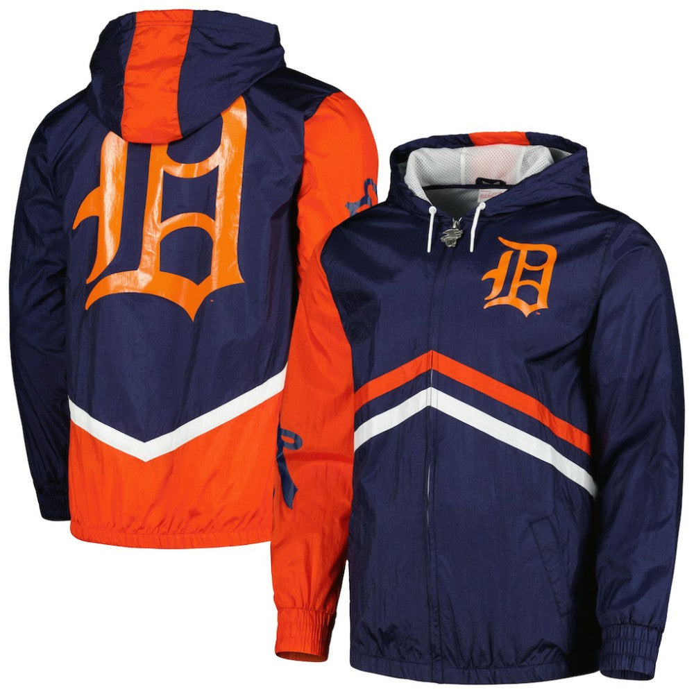 Detroit Tigers Mitchell & Ness Undeniable Full-Zip Hoodie Windbreaker Jacket On Sale