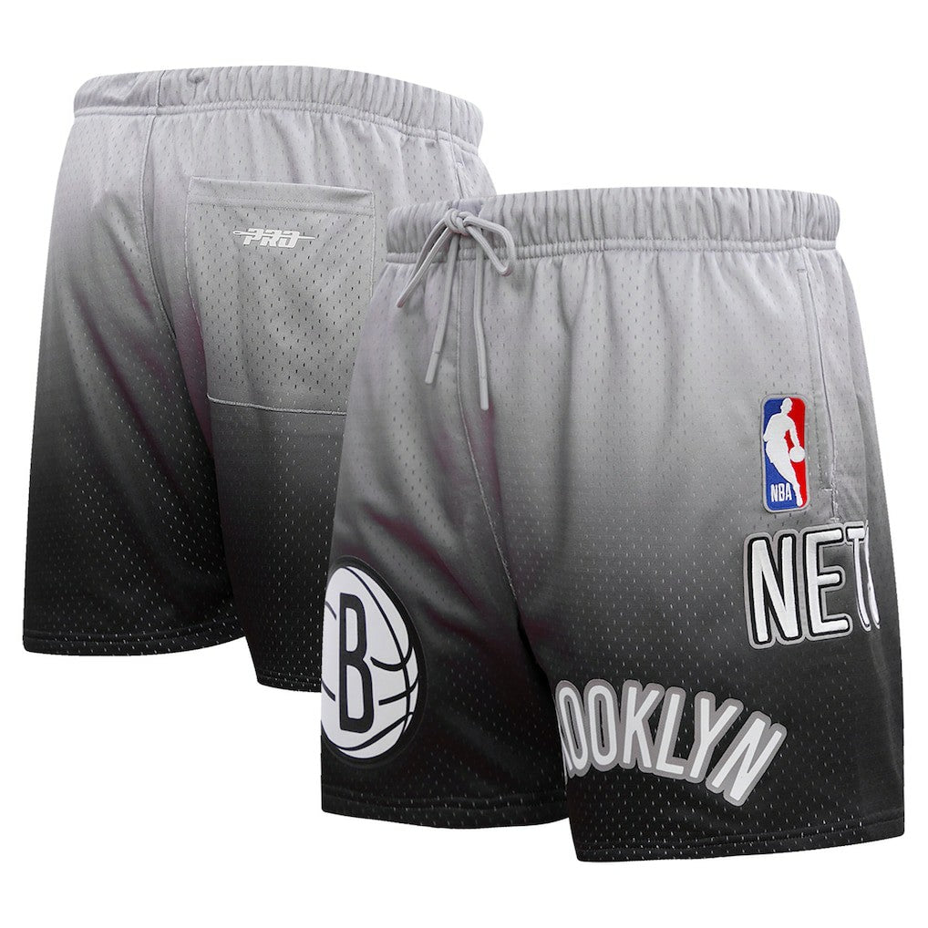 NBA - Brooklyn Nets Pro Standard Ombre Mesh Shorts - Black/Gray