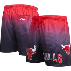 NBA - Chicago Bulls Pro Standard Ombre Mesh Shorts - Black/Red