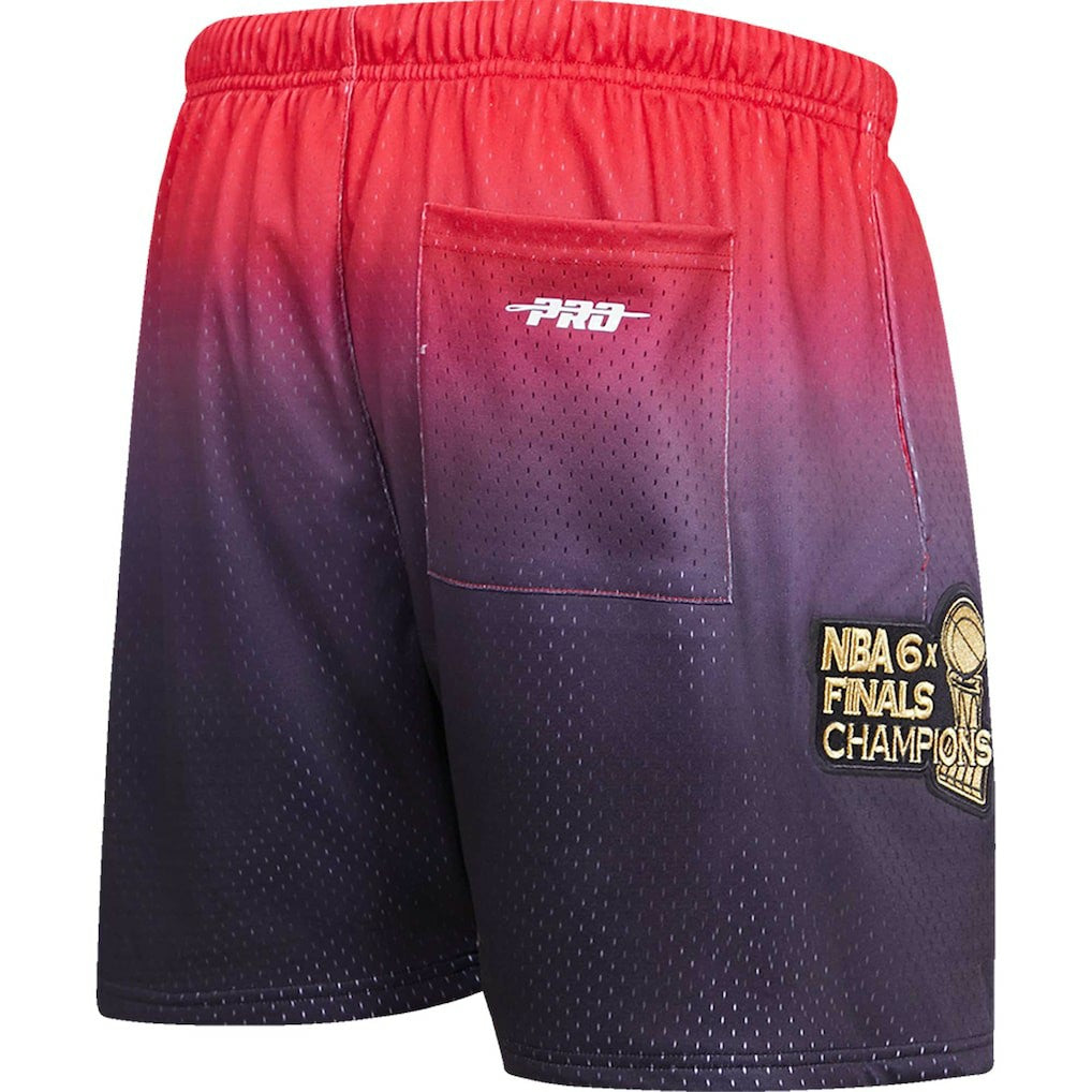 NBA - Chicago Bulls Pro Standard Ombre Mesh Shorts - Black/Red