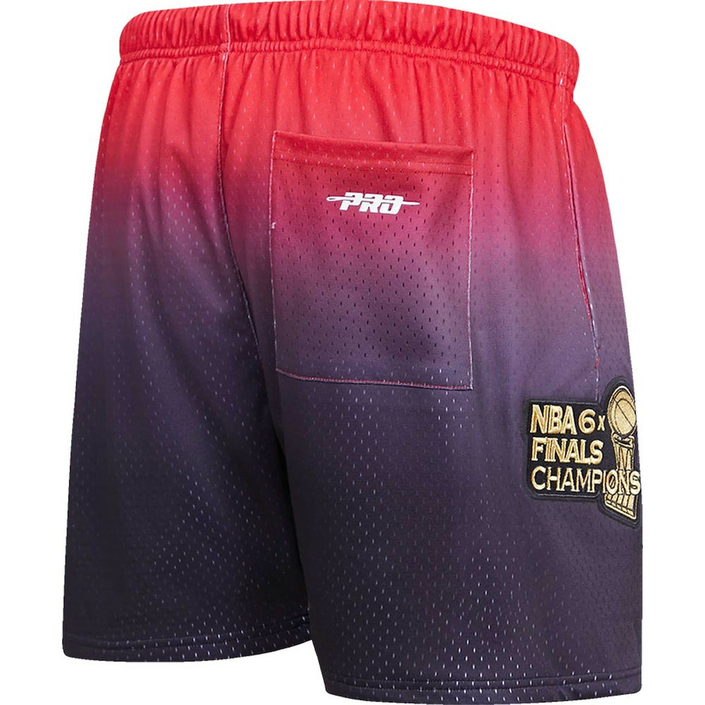 NBA - Chicago Bulls Pro Standard Ombre Mesh Shorts - Black/Red